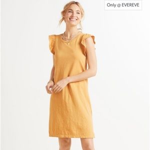 Z Supply Blakely tank dress Evereve worn once size M mustard dark yellow ruffles